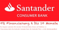 Finanzierung bis 72 Monate über Santander Consumer Bank